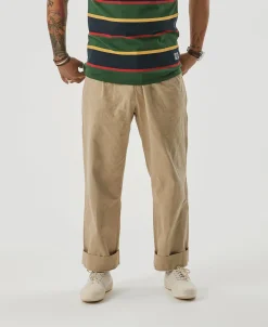 Bronson Mfg 1930s IVY Style Double Pleated Chino Trousers -><noscript><img width=
