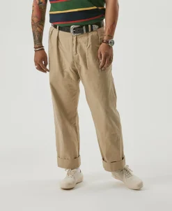 Bronson Mfg 1930s IVY Style Double Pleated Chino Trousers -><noscript><img width=