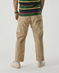 Bronson Mfg 1930s IVY Style Double Pleated Chino Trousers -><noscript><img width=