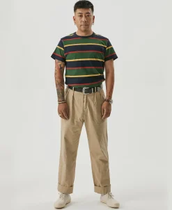 Bronson Mfg 1930s IVY Style Double Pleated Chino Trousers -><noscript><img width=