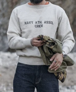 Bronson Mfg 1940s Navy ATH. ASSO. Crew Sweatshirt><noscript><img width=