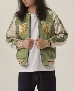 Bronson Mfg 1950s Reversible Acetate Souvenir Jacket - Falcon × Tiger><noscript><img width=