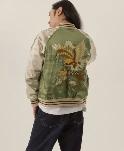 Bronson Mfg 1950s Reversible Acetate Souvenir Jacket - Falcon × Tiger><noscript><img width=