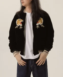 Bronson Mfg 1950s Reversible Acetate Souvenir Jacket - Falcon × Tiger><noscript><img width=
