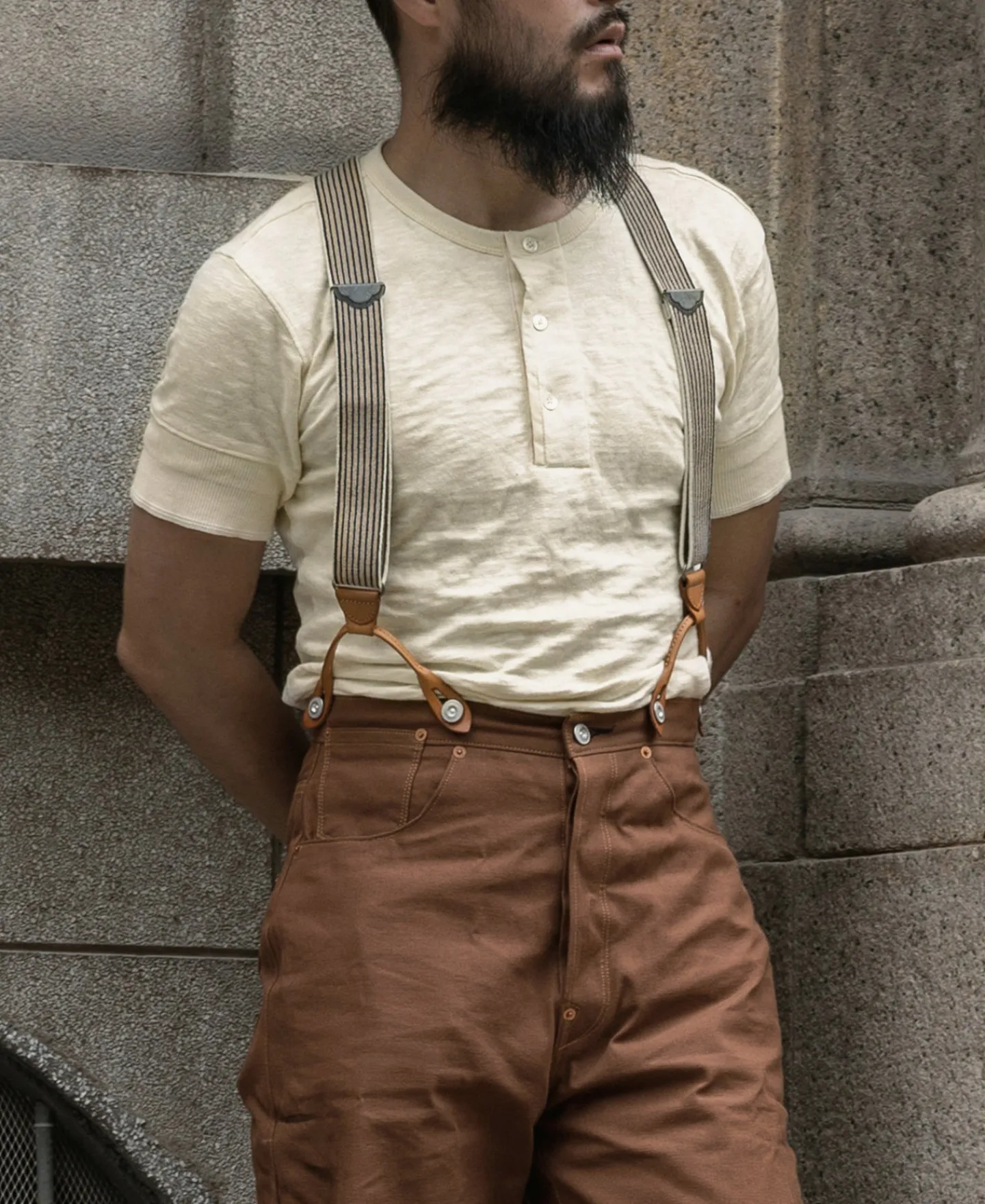 Bronson Mfg 1890s Slub Cotton Henley T-Shirt> Short Sleeve T-Shirts|Henleys