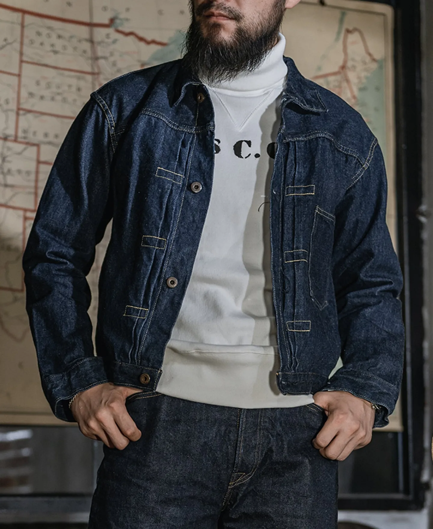 Bronson Mfg 1930s USCG Turtleneck Thermal -> Long Sleeve T-Shirts|Underwear