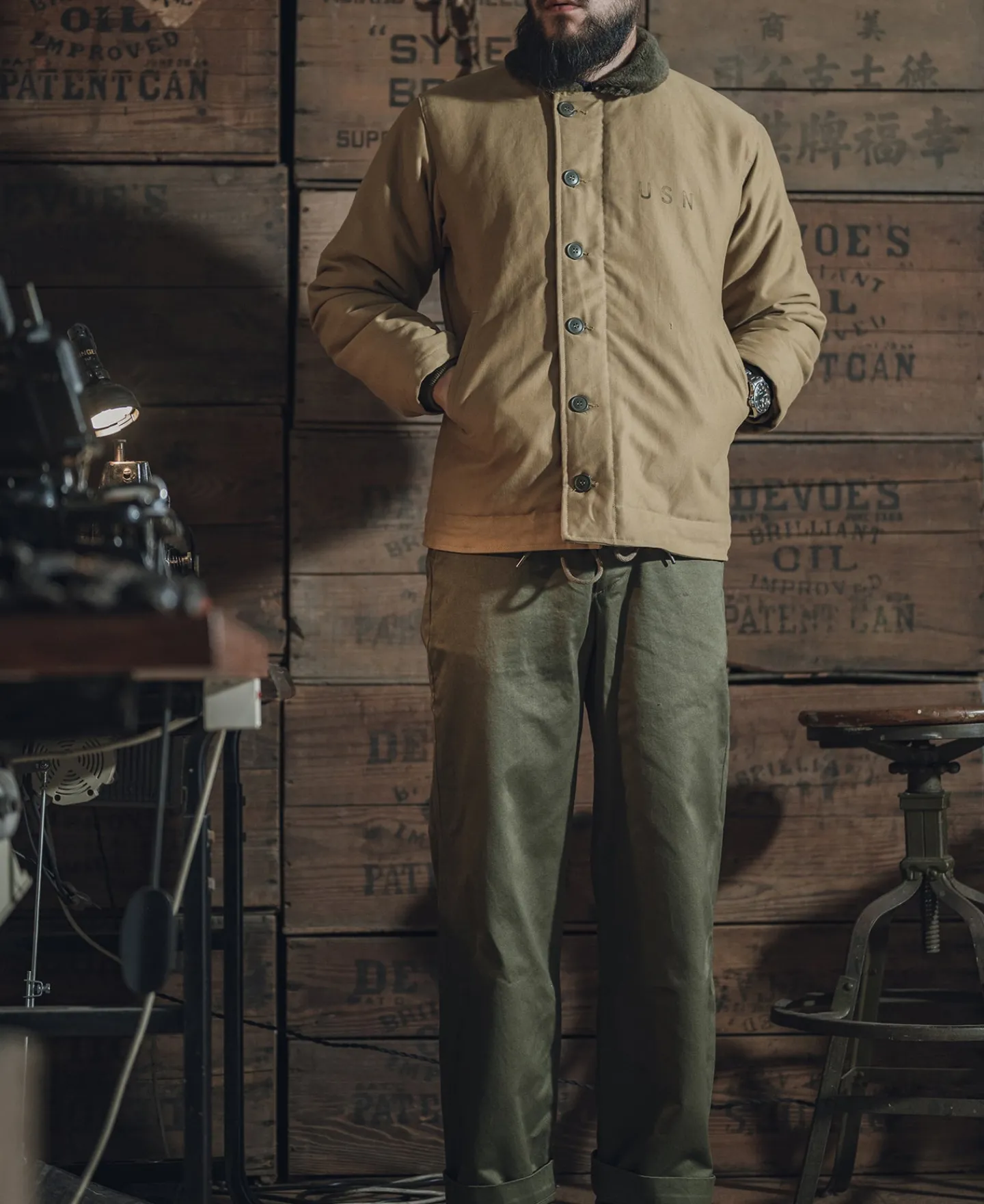 Bronson Mfg 1940s USN 3rd Type N-1 Woolen Deck Jacket - Stencil> Jackets & Coats