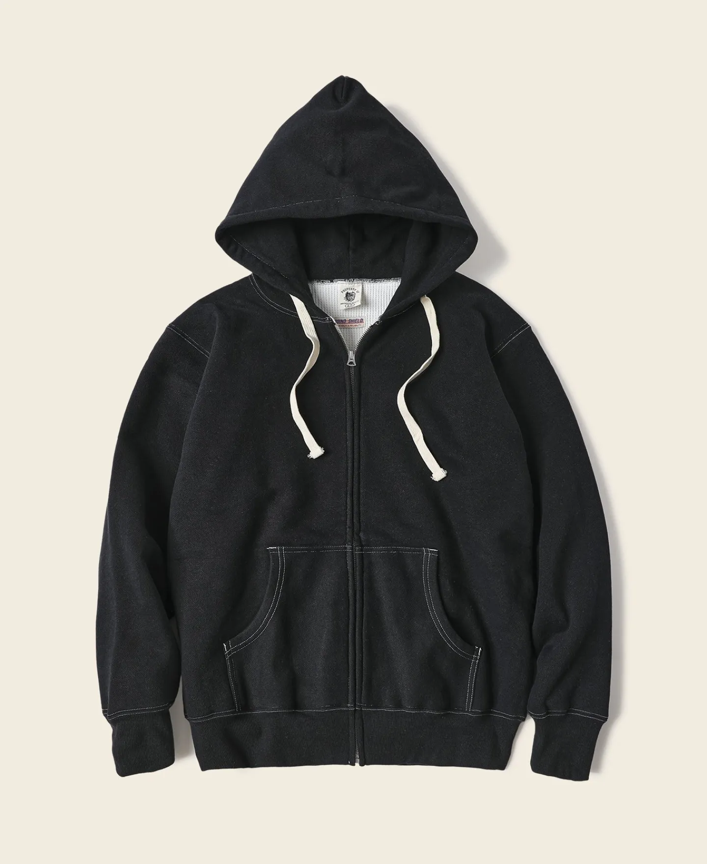 Bronson Mfg 1950s Wind Shield Full-Zip Thermal Hoodie -> Sweatshirts & Hoodies|Jackets & Coats