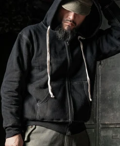 Bronson Mfg 1950s Wind Shield Full-Zip Thermal Hoodie -><noscript><img width=