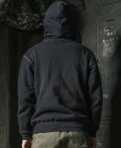 Bronson Mfg 1950s Wind Shield Full-Zip Thermal Hoodie -><noscript><img width=