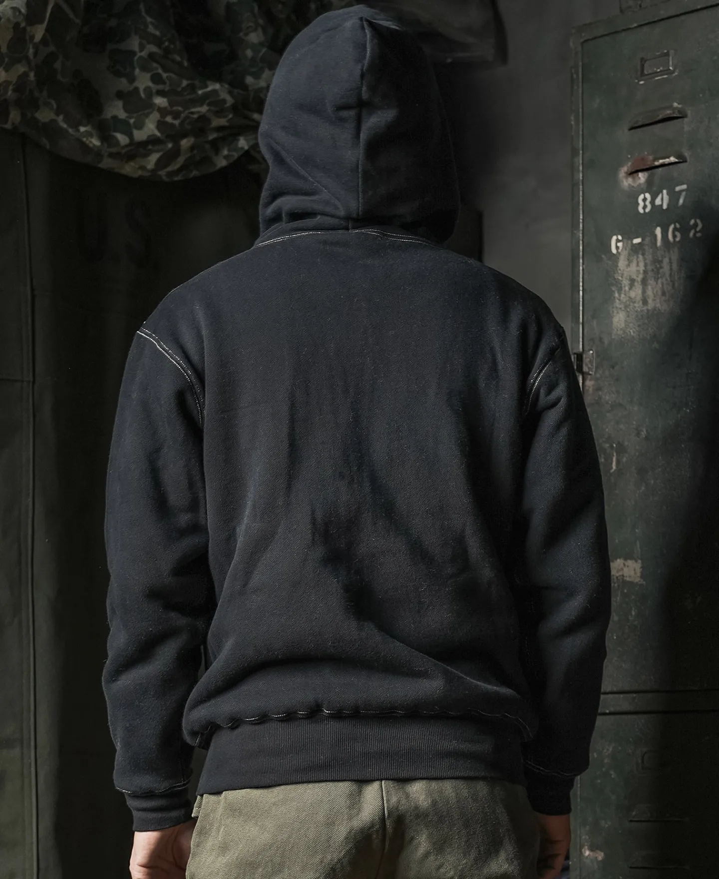 Bronson Mfg 1950s Wind Shield Full-Zip Thermal Hoodie -> Sweatshirts & Hoodies|Jackets & Coats
