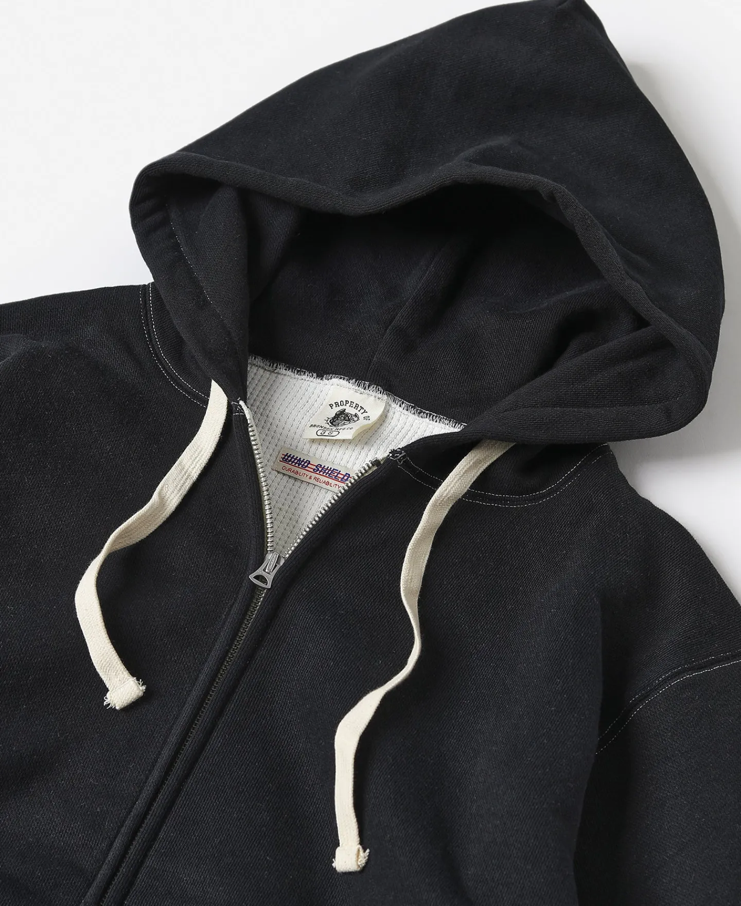 Bronson Mfg 1950s Wind Shield Full-Zip Thermal Hoodie -> Sweatshirts & Hoodies|Jackets & Coats