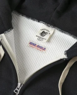 Bronson Mfg 1950s Wind Shield Full-Zip Thermal Hoodie -><noscript><img width=