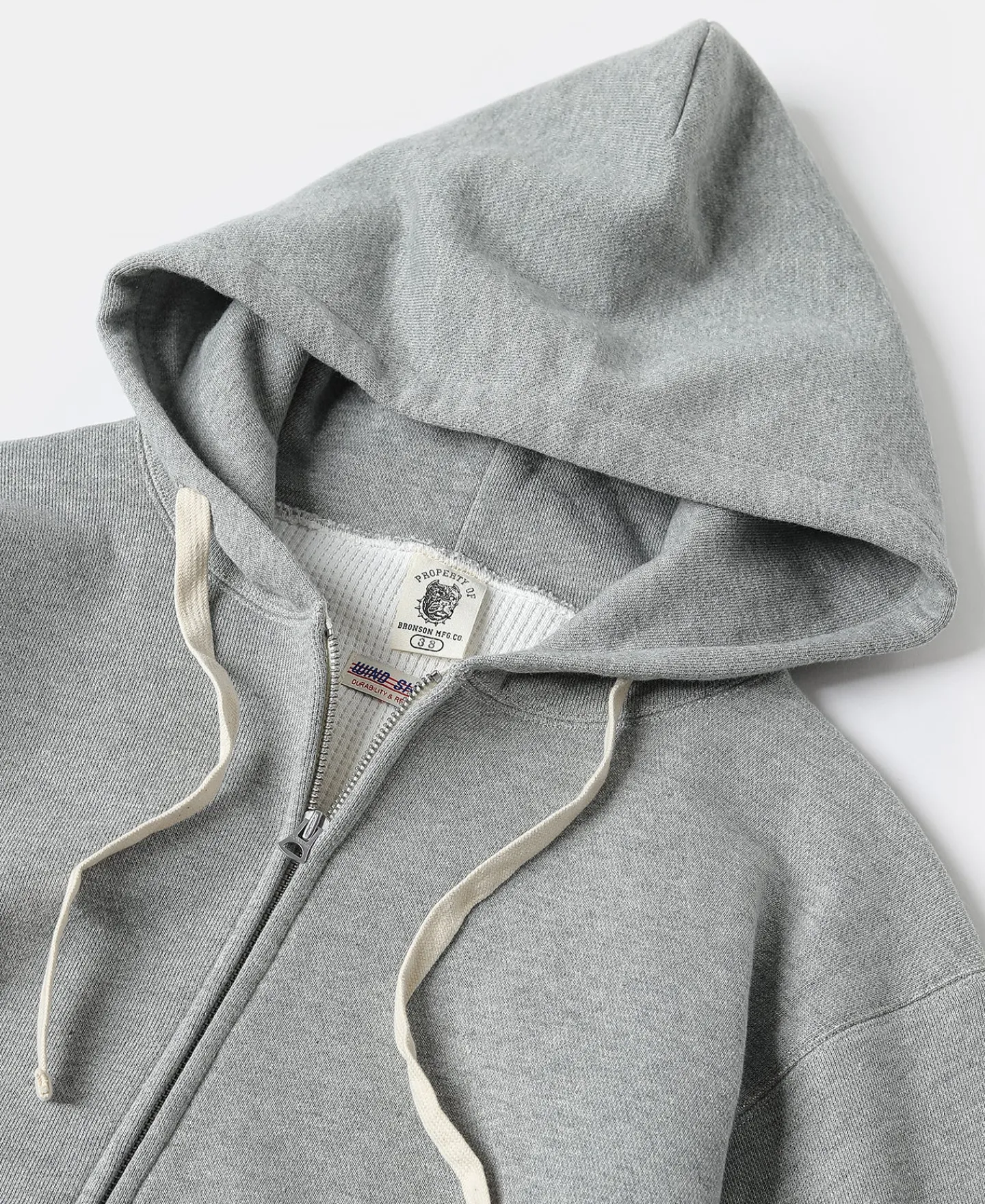 Bronson Mfg 1950s Wind Shield Full-Zip Thermal Hoodie -> Sweatshirts & Hoodies|Jackets & Coats
