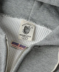 Bronson Mfg 1950s Wind Shield Full-Zip Thermal Hoodie -><noscript><img width=