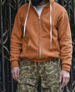 Bronson Mfg 1950s Wind Shield Full-Zip Thermal Hoodie -><noscript><img width=
