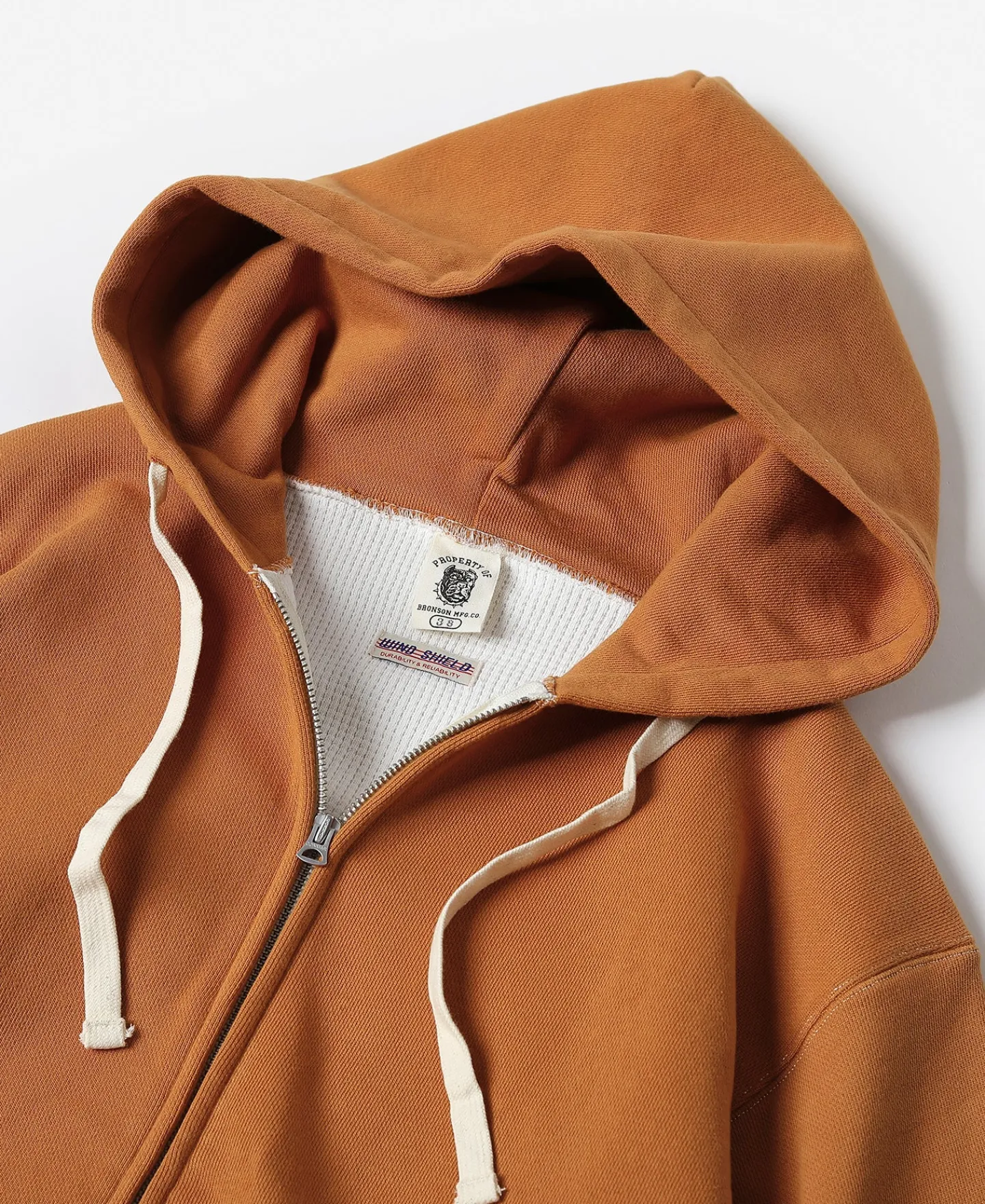 Bronson Mfg 1950s Wind Shield Full-Zip Thermal Hoodie -> Sweatshirts & Hoodies|Jackets & Coats