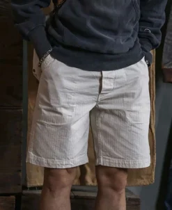 Bronson Mfg 1940s WWII USN 12 oz HBT Fatigue Deck Shorts><noscript><img width=