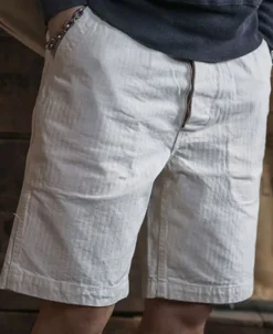Bronson Mfg 1940s WWII USN 12 oz HBT Fatigue Deck Shorts><noscript><img width=