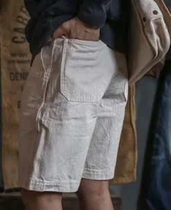 Bronson Mfg 1940s WWII USN 12 oz HBT Fatigue Deck Shorts><noscript><img width=