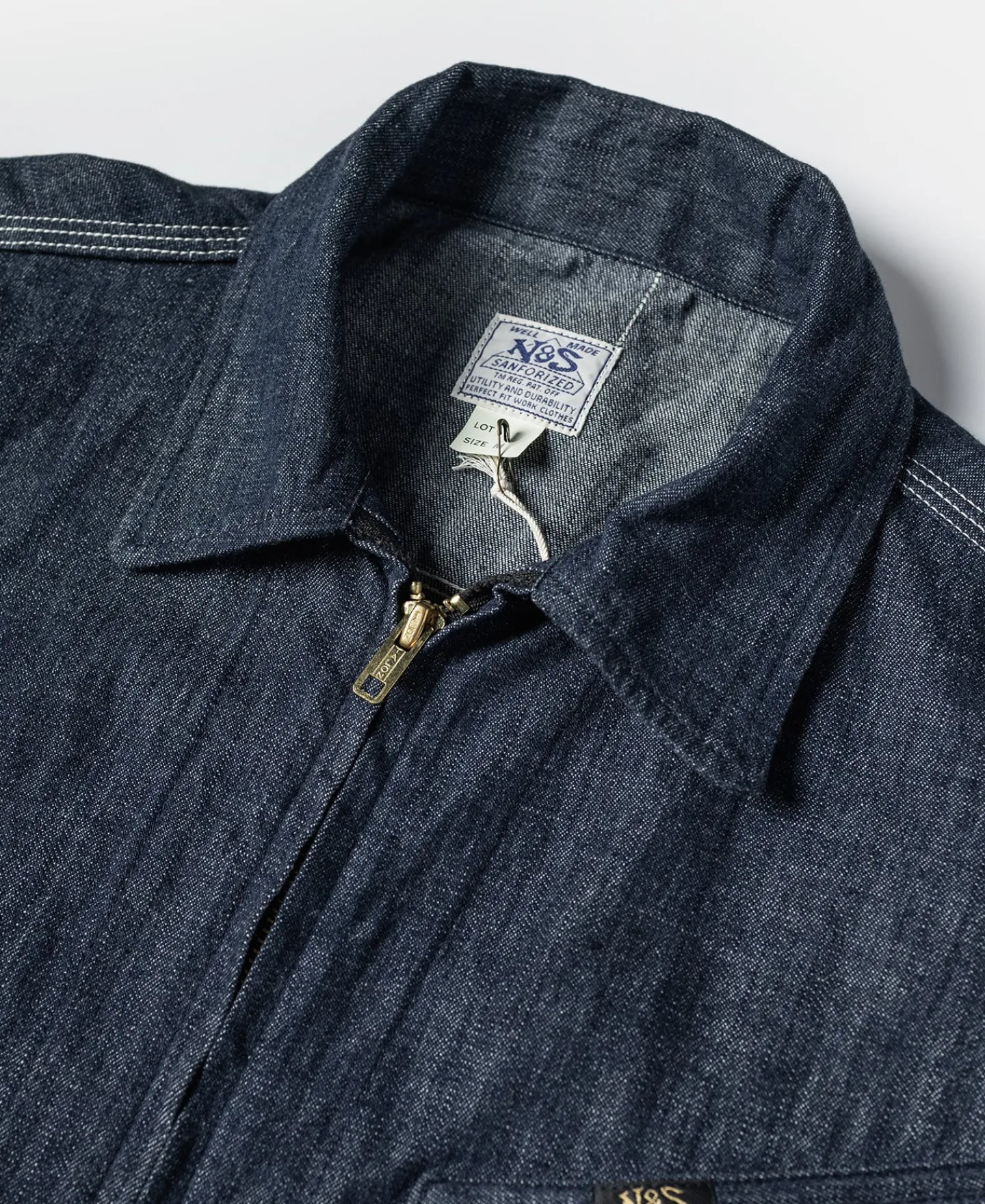 Bronson Mfg 1960s Zip Up Denim Work Jacket> Denim Jackets|Jackets & Coats