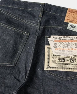 Bronson Mfg S801XX 1943 War Simplified Model Selvedge Denim Jeans><noscript><img data-lazyloaded=