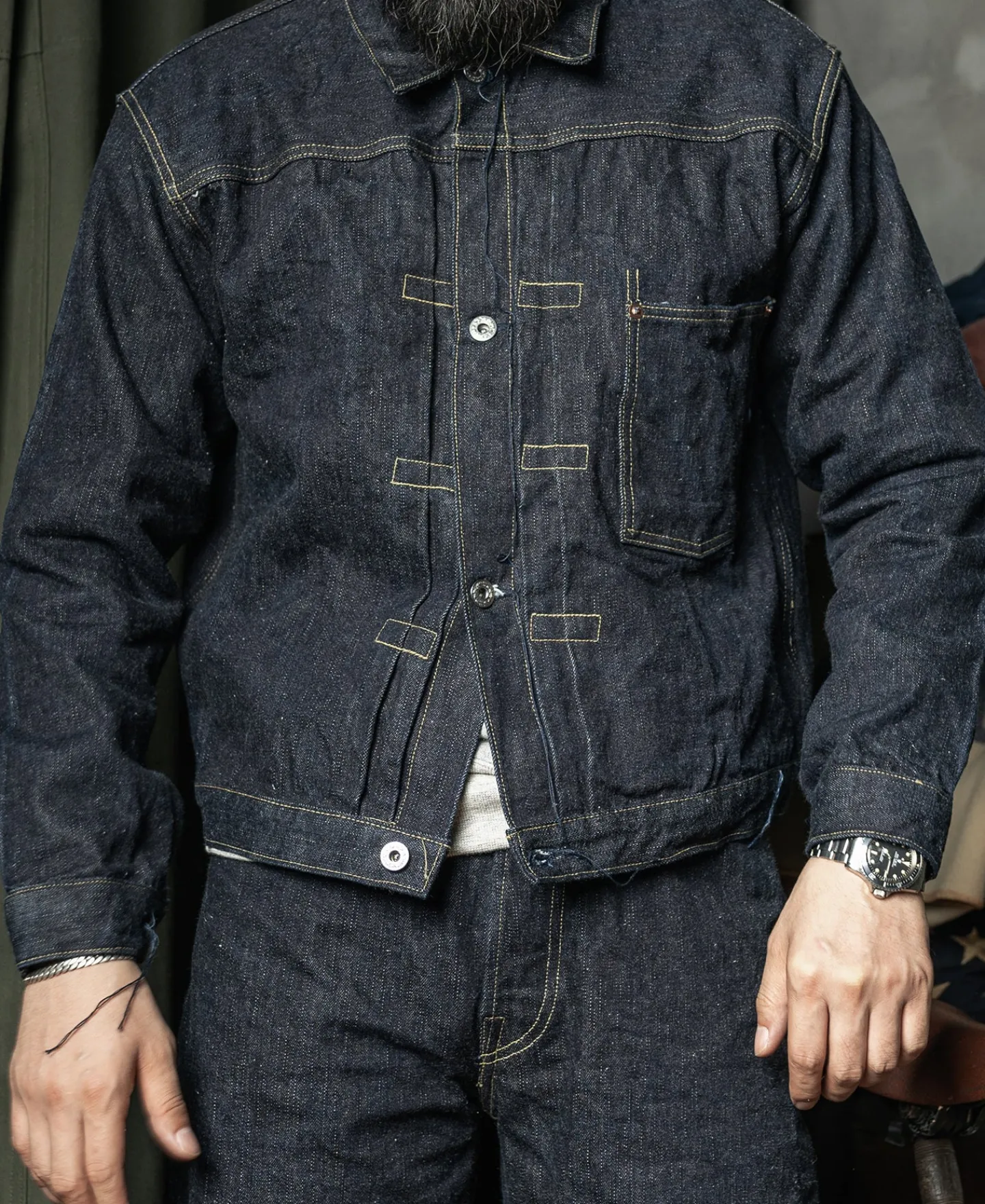 Bronson Mfg S806XX 1943 War Simplified Model 1st Selvedge Denim Jacket> Denim Jackets|Jackets & Coats