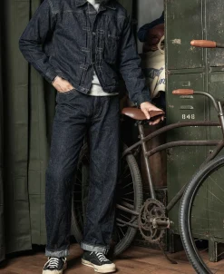 Bronson Mfg S806XX 1943 War Simplified Model 1st Selvedge Denim Jacket><noscript><img width=