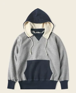 Bronson Mfg Two-Tone Double V Gusset Hooded Sweatshirt> Sweatshirts & Hoodies