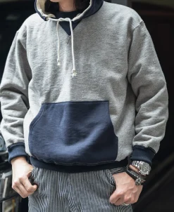 Bronson Mfg Two-Tone Double V Gusset Hooded Sweatshirt><noscript><img width=