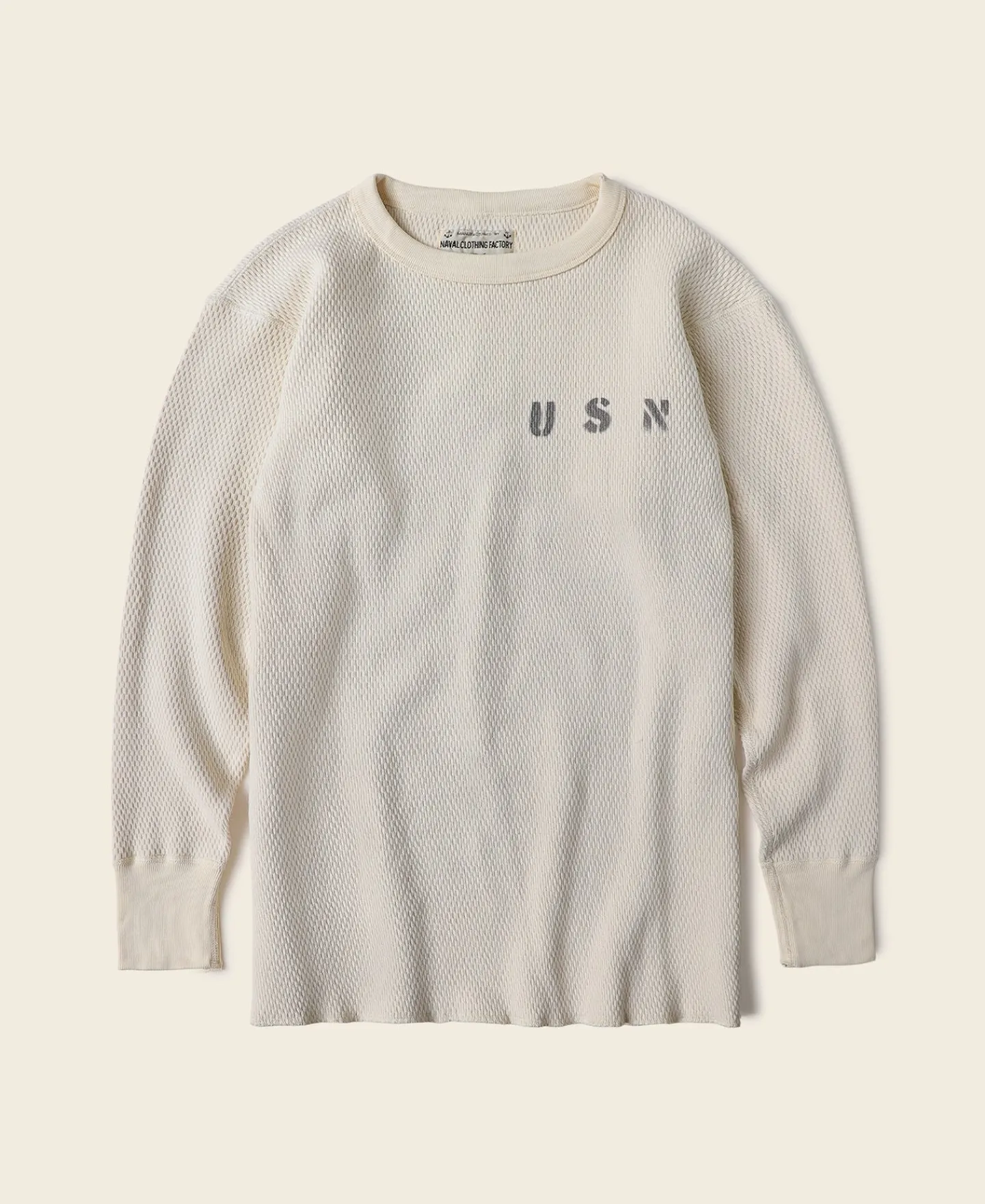 Bronson Mfg US Naval Raschel Knitting Waffle Thermal Shirt> Long Sleeve T-Shirts|Underwear