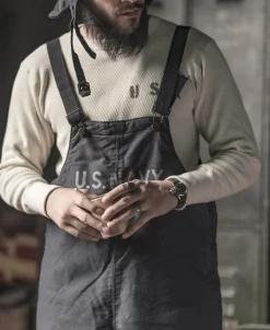 Bronson Mfg US Naval Raschel Knitting Waffle Thermal Shirt><noscript><img width=