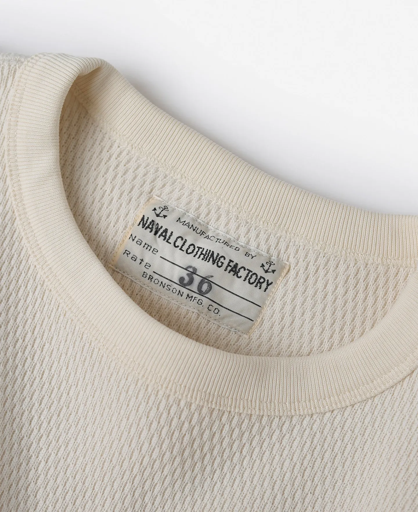 Bronson Mfg US Naval Raschel Knitting Waffle Thermal Shirt> Long Sleeve T-Shirts|Underwear