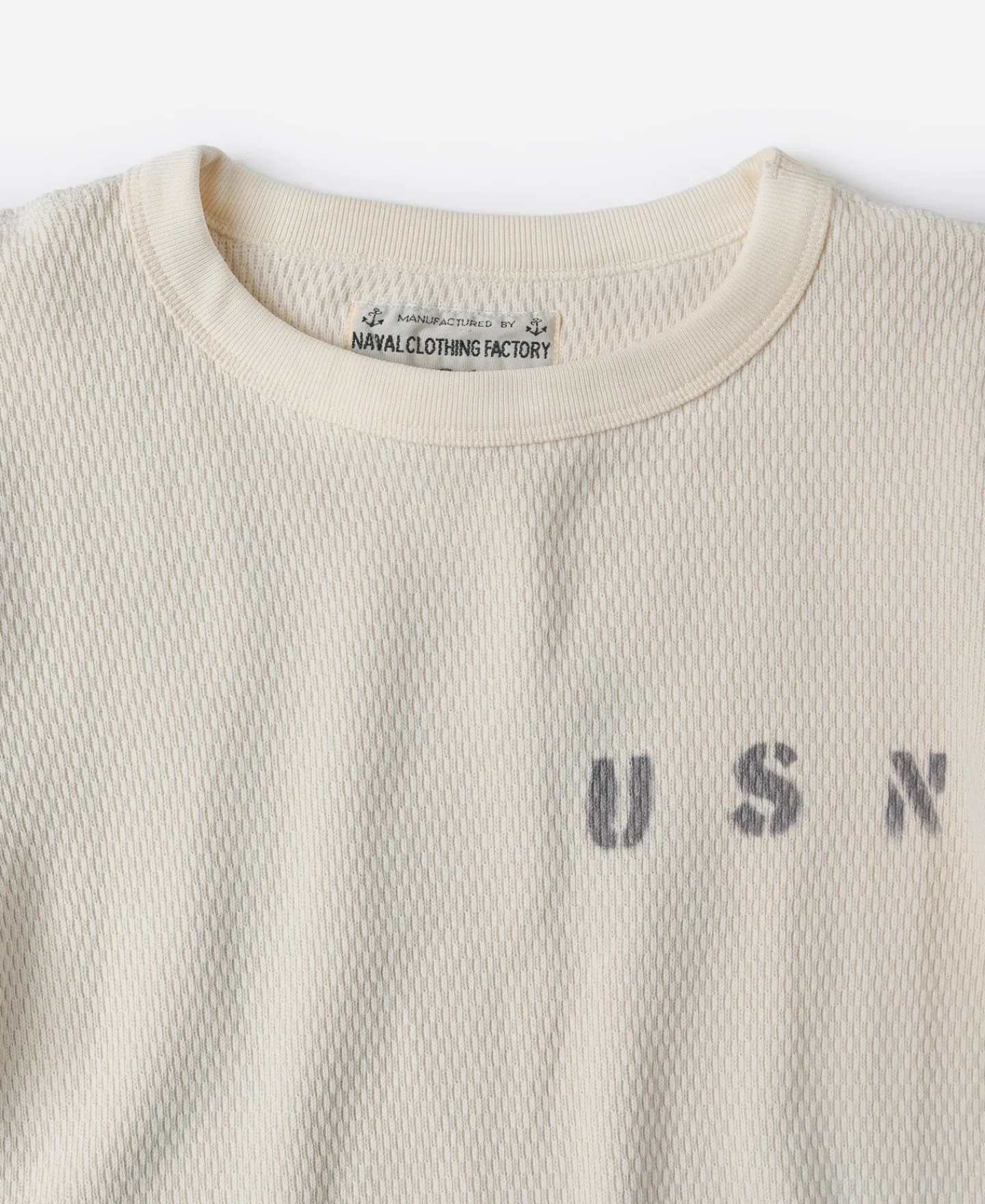Bronson Mfg US Naval Raschel Knitting Waffle Thermal Shirt> Long Sleeve T-Shirts|Underwear