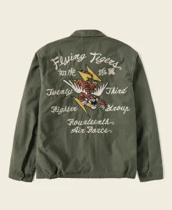 Bronson Mfg USAAF 14th Air Force Flying Tigers Embroidery Jacket> Jackets & Coats