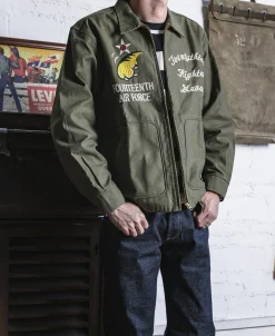 Bronson Mfg USAAF 14th Air Force Flying Tigers Embroidery Jacket><noscript><img width=
