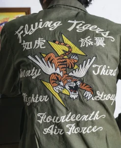 Bronson Mfg USAAF 14th Air Force Flying Tigers Embroidery Jacket><noscript><img width=