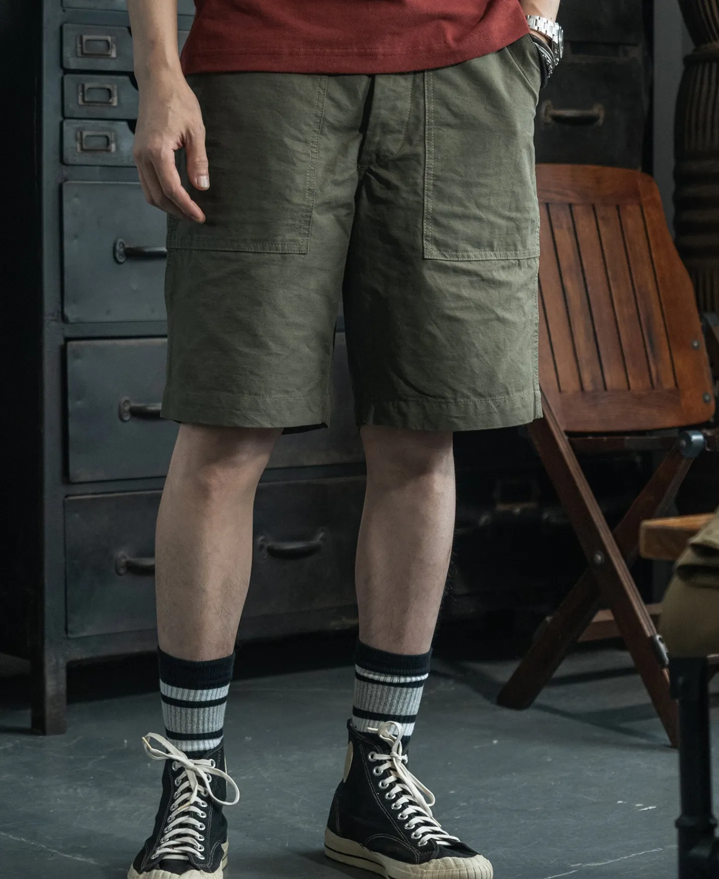 Bronson Mfg Vietnam War OG-107 Fatigue Utility Shorts -> Shorts