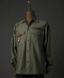 Bronson Mfg Vietnam War US Army OG-107 Fatigue Utility Shirt - Im Jin Scouts><noscript><img width=