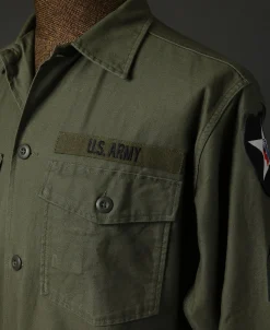 Bronson Mfg Vietnam War US Army OG-107 Fatigue Utility Shirt - Im Jin Scouts><noscript><img width=
