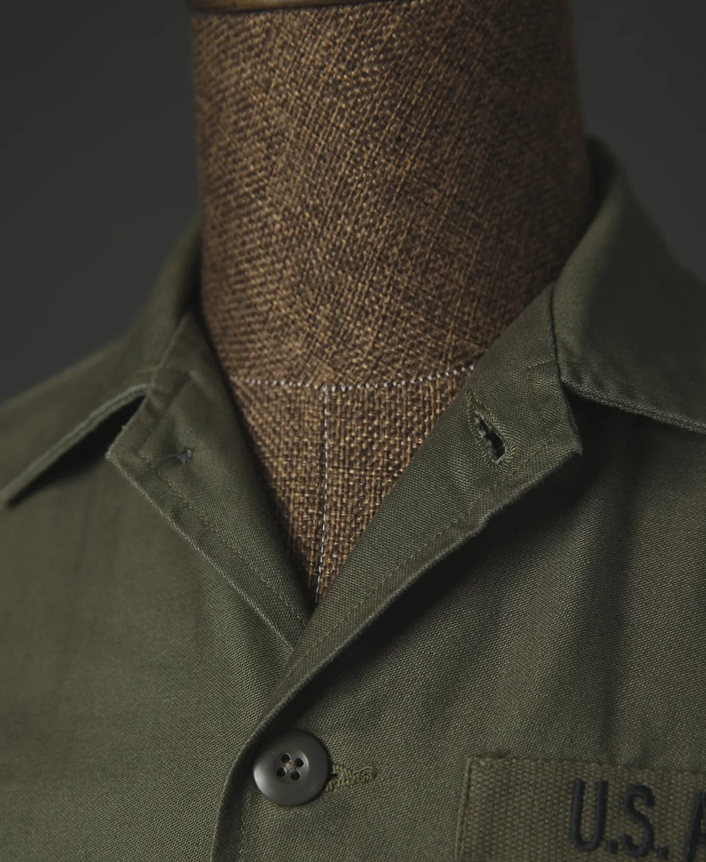 Bronson Mfg Vietnam War US Army OG-107 Fatigue Utility Shirt - Plain> Long Sleeve Shirts