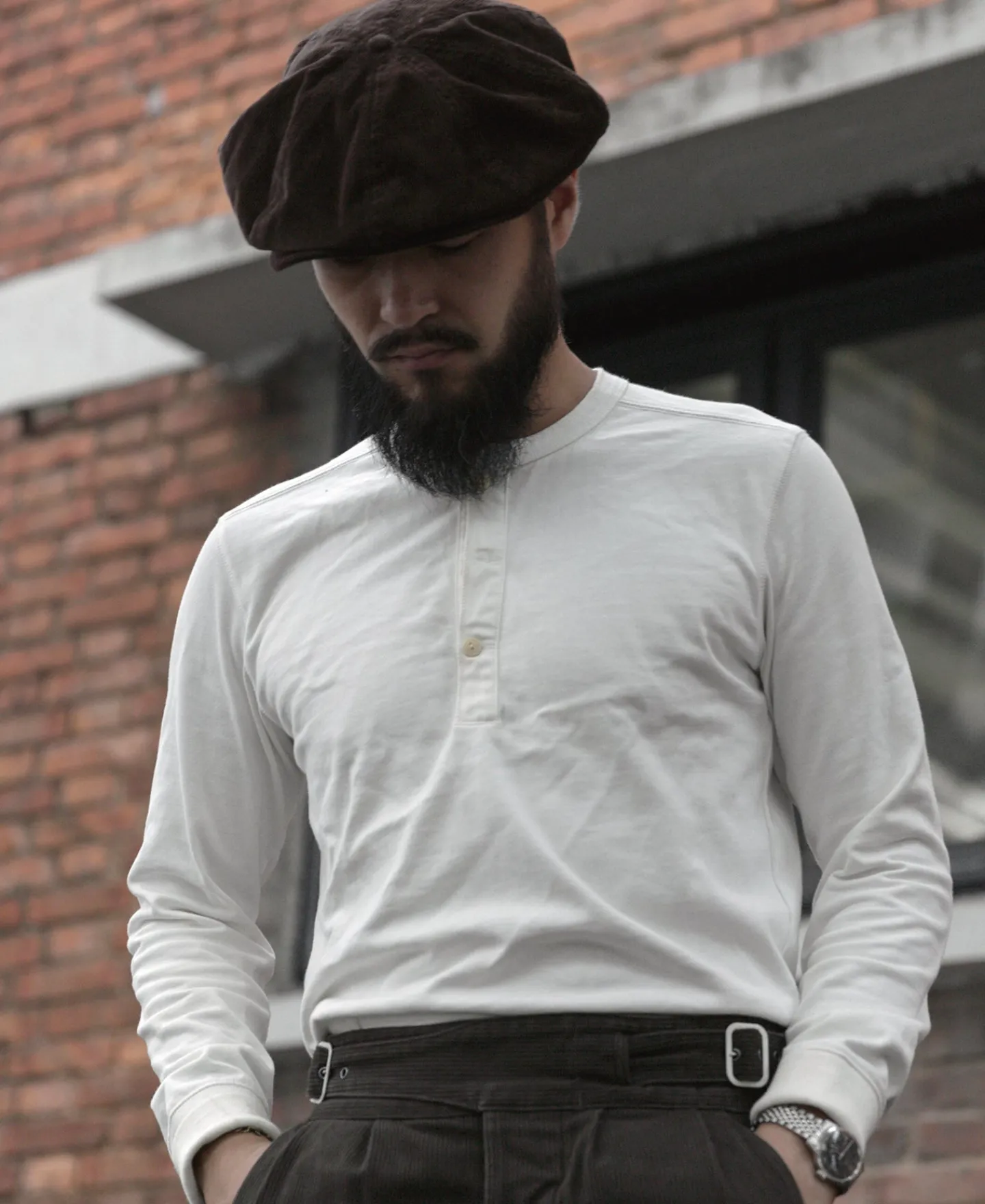 Bronson Mfg Vintage Long Sleeve Henley Shirt -> Long Sleeve T-Shirts|Henleys