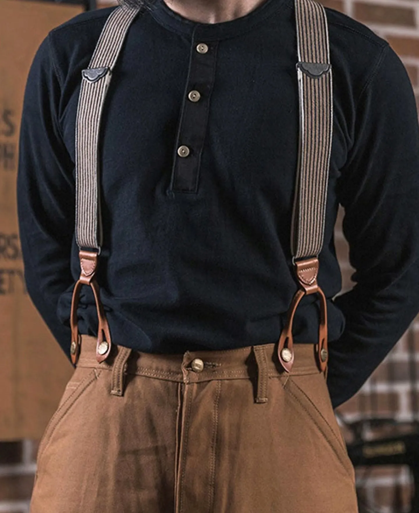 Bronson Mfg Vintage Long Sleeve Henley Shirt -> Long Sleeve T-Shirts|Henleys