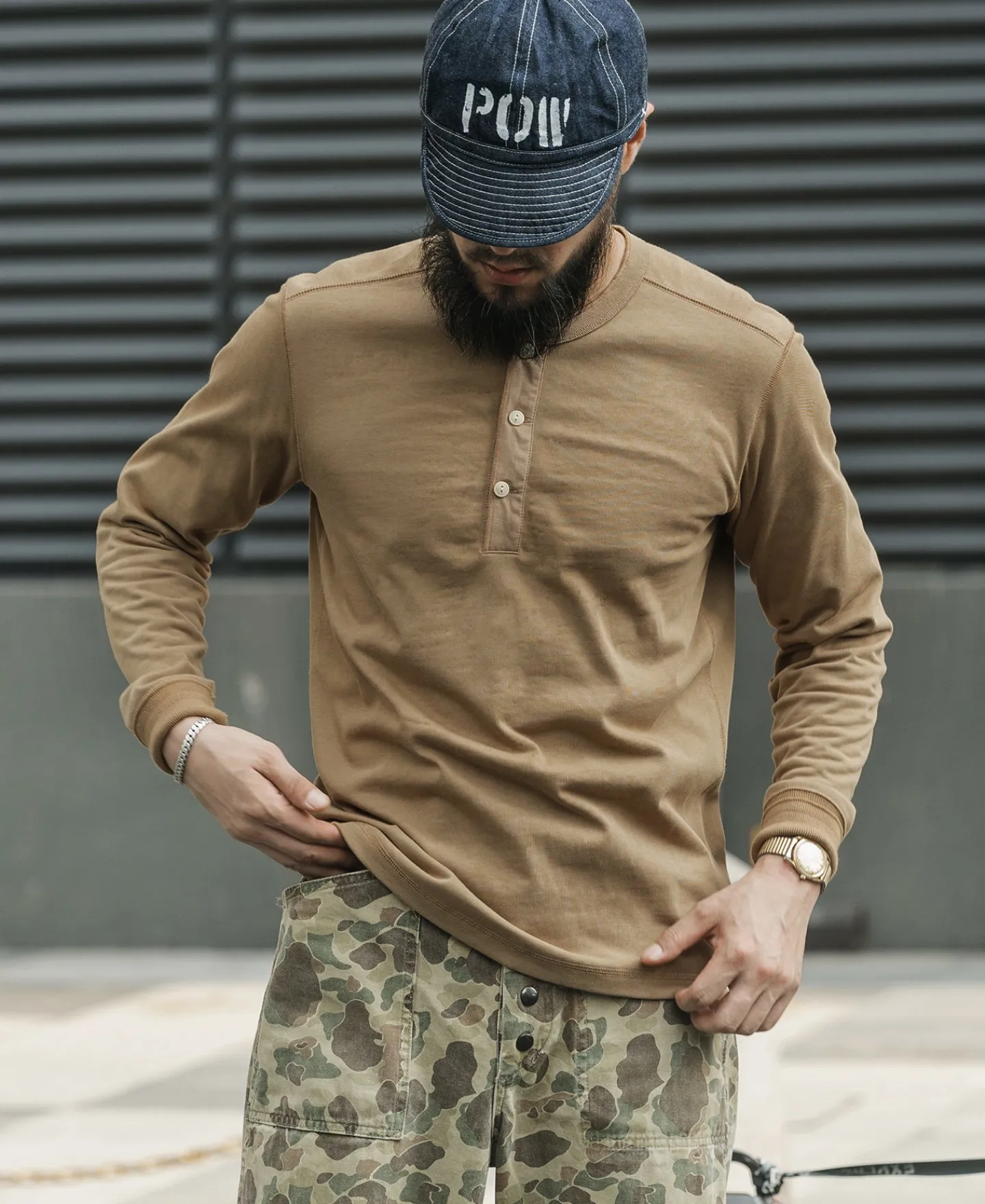 Bronson Mfg Vintage Long Sleeve Henley Shirt -> Long Sleeve T-Shirts|Henleys