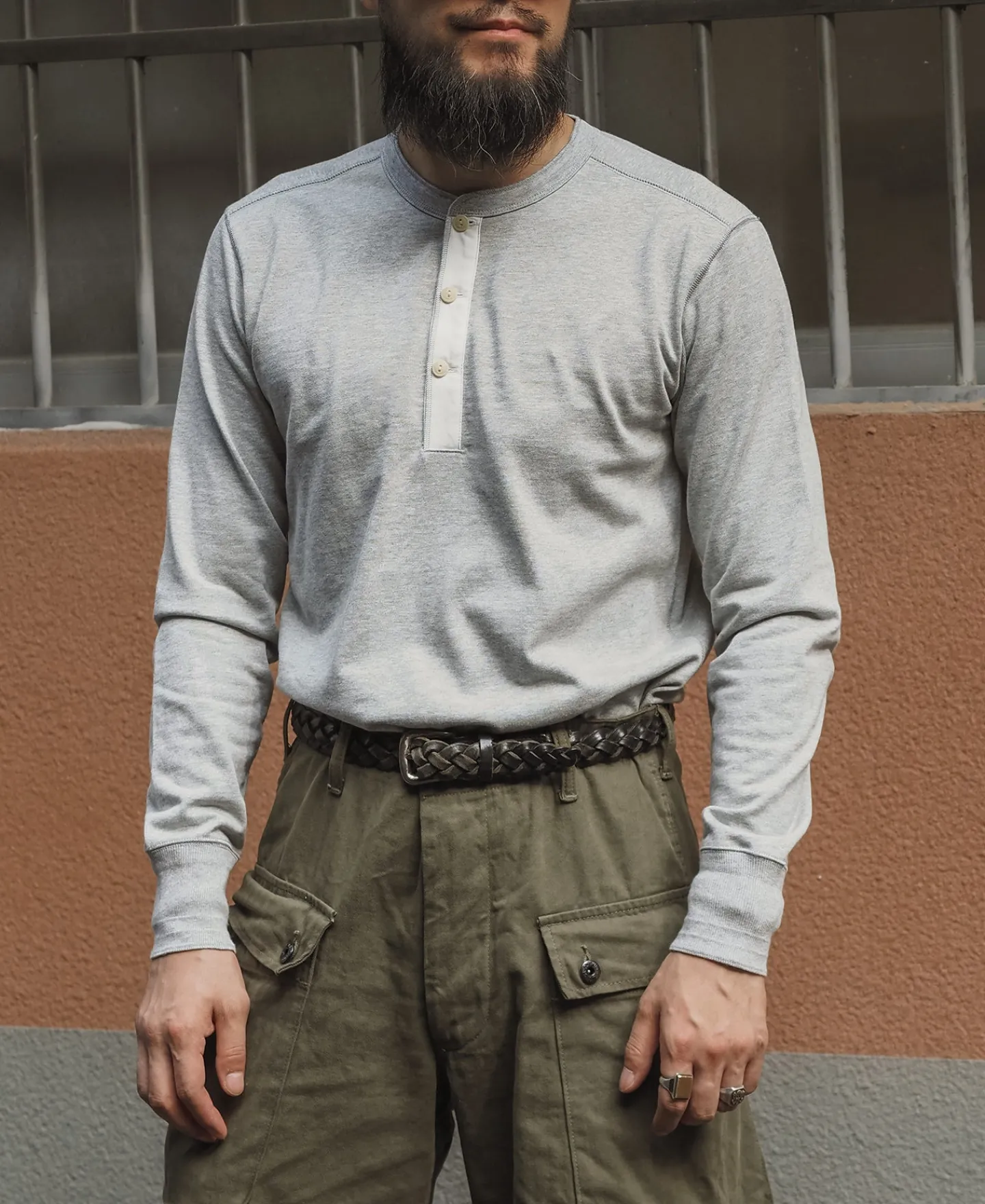 Bronson Mfg Vintage Long Sleeve Henley Shirt -> Long Sleeve T-Shirts|Henleys
