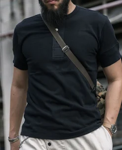 Bronson Mfg Vintage Short Sleeve Henley T-Shirt -><noscript><img width=