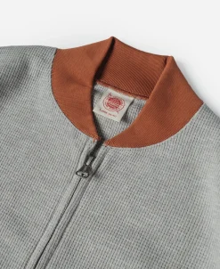 Bronson Mfg Waffle Cotton Full-Zip Track Jacket -><noscript><img width=