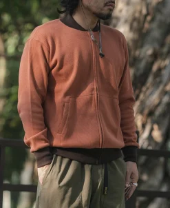 Bronson Mfg Waffle Cotton Full-Zip Track Jacket -><noscript><img width=