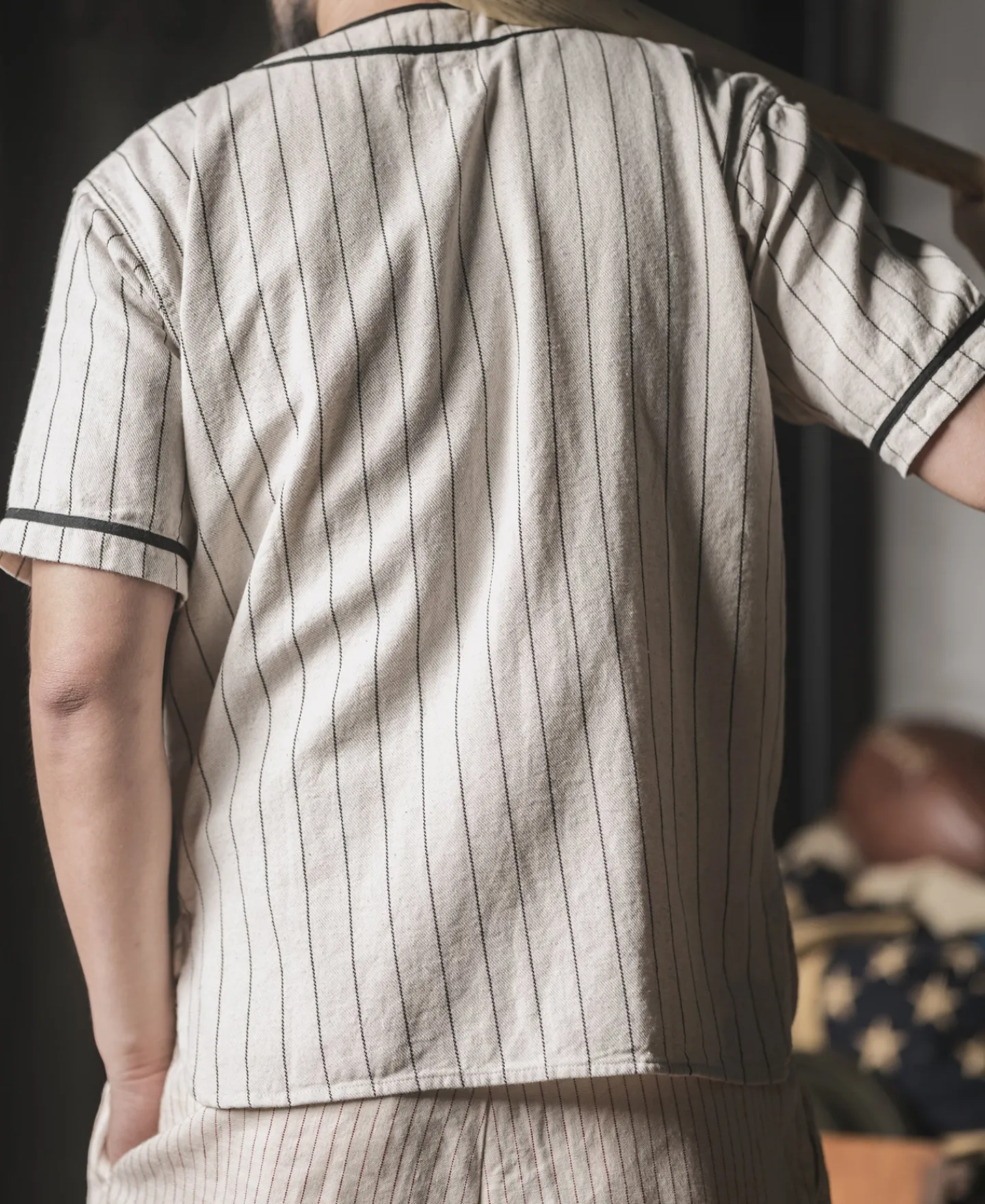 Bronson Mfg WWII Military Baseball Shirt - AIEA NH> Short Sleeve Shirts